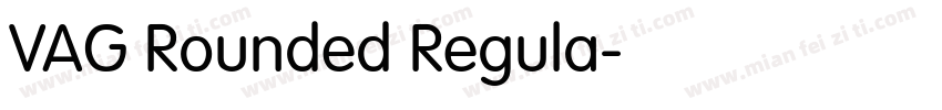 VAG Rounded Regula字体转换
